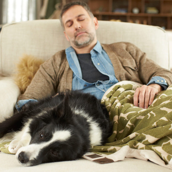 Fleece Throw, Sage Icon Print