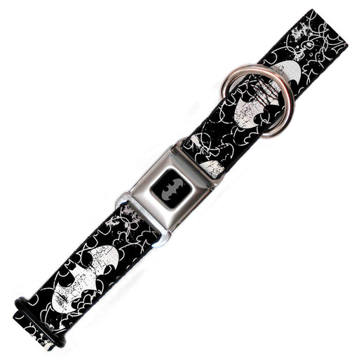 Batman Outlines Dog Collar