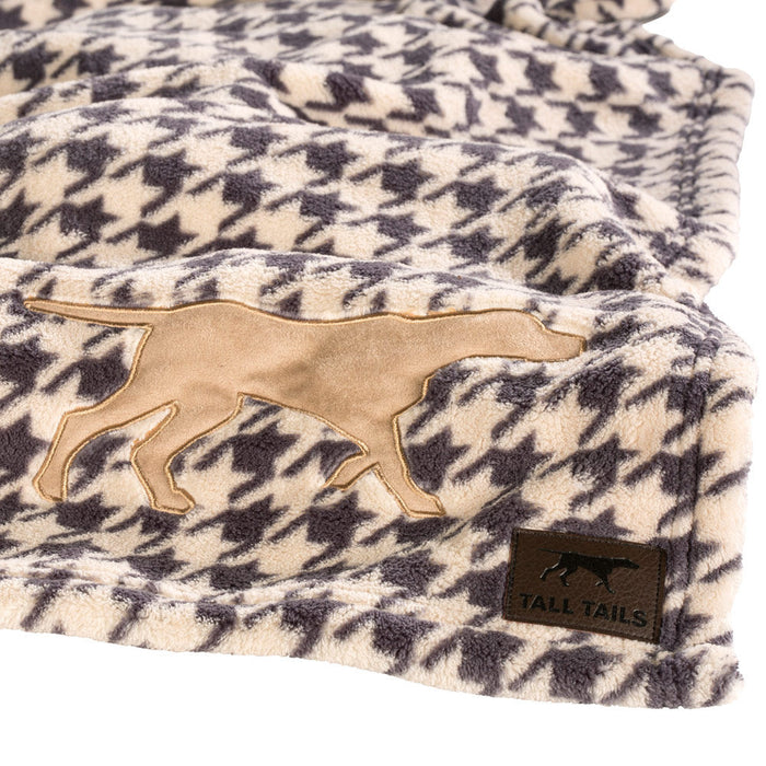 Fleece blanket with Appliqué, Houndstooth