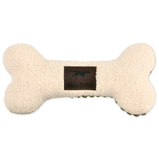 Bone Toy with Squeaker, Sage and Cream
