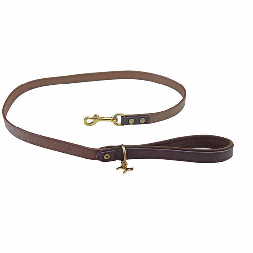 Leather Lead, Cognac-Dark Brown