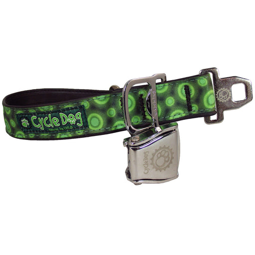 Eco-Dog Collar, Green Space Dots
