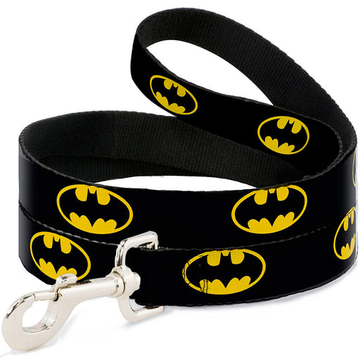 Batman Shield Dog Lead, Black and Yellow