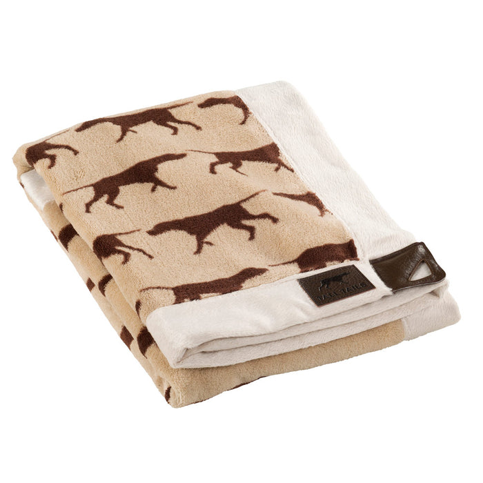 Fleece Blanket, Tan Icon Print (30" x 40")