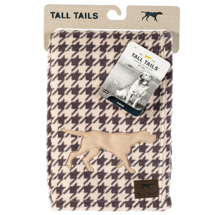 Fleece blanket with Appliqué, Houndstooth