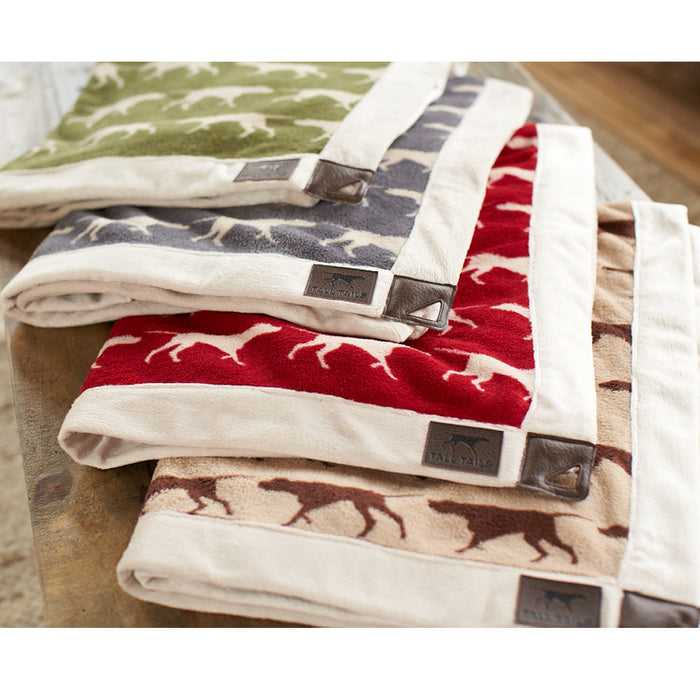 Fleece Blanket, Tan Icon Print (30" x 40")