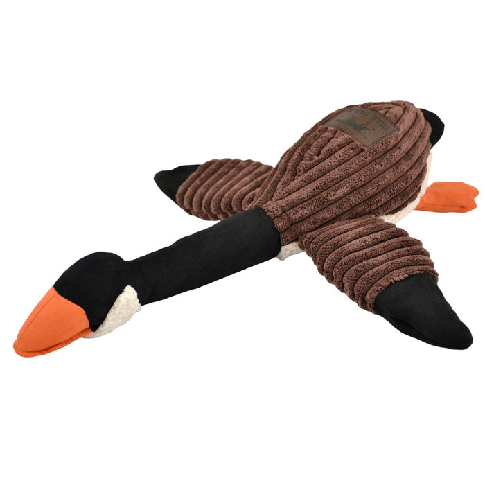 Goose Toy with Squeaker, Brown and Cream