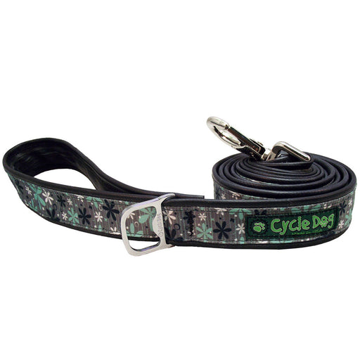 Eco-Dog Lead, Mint Retro Flowers