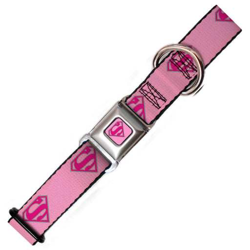 Pink Superman Dog Collar