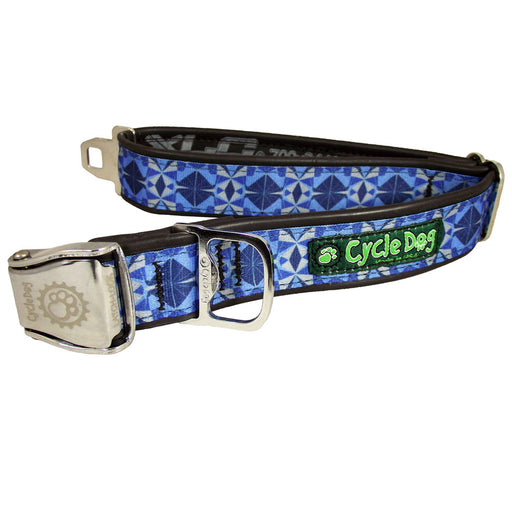 Eco-Dog collar, Blue Kaleidoscope