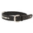 Black Leather Collar with Swarovski Chain